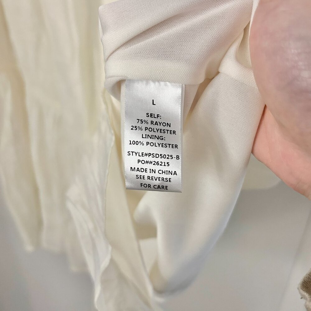 Baltic Born Brenna Button Midi Dress with Pockets in Cream Size L NWOT - Picture 8 of 12